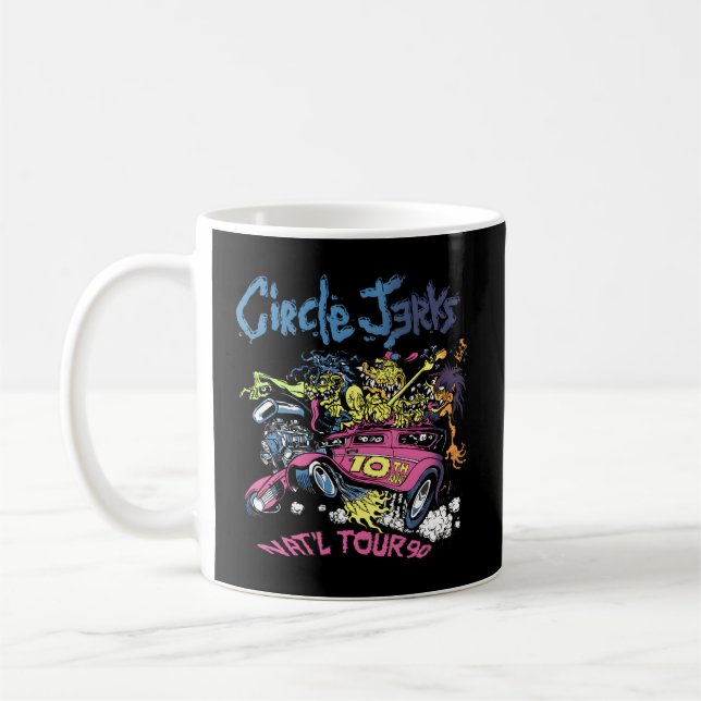 Circle Jerks 91 Tour Illustration Kaffeetasse (Links)