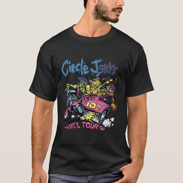 Circle Jerks 91 Tour Illustration T-Shirt (Vorderseite)