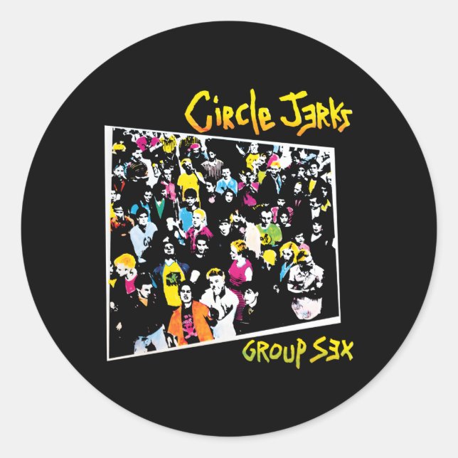 Circle Jerks Offiziell Merchandise Runder Aufkleber (Vorderseite)