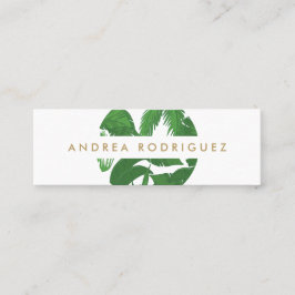 Circle-Logo für tropische Blätter Mini Visitenkarte