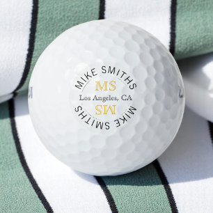 Circle Logo Golf-Player Monogramm Golfball