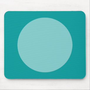 Circle - Lt Blue Green und Ocean Green Mousepad