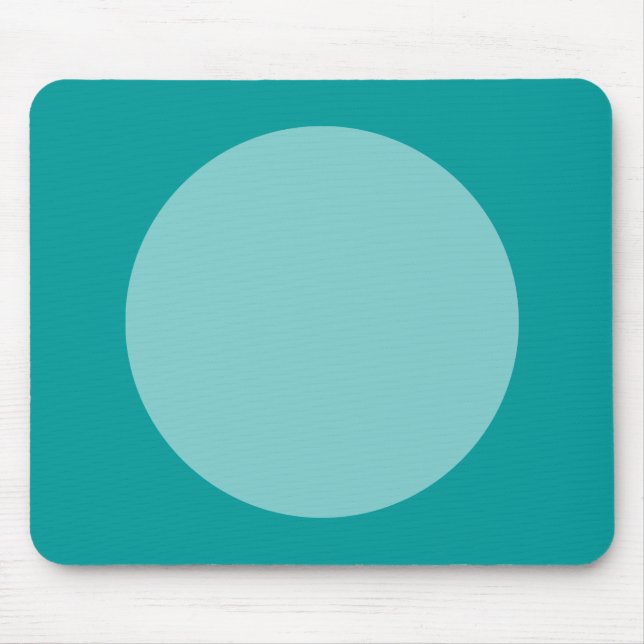Circle - Lt Blue Green und Ocean Green Mousepad (Vorne)