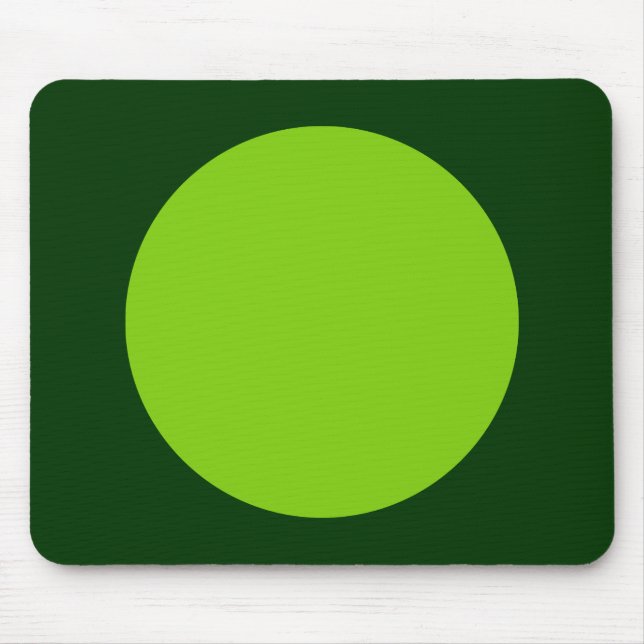 Circle - Martian Green und Dk Green Mousepad (Vorne)
