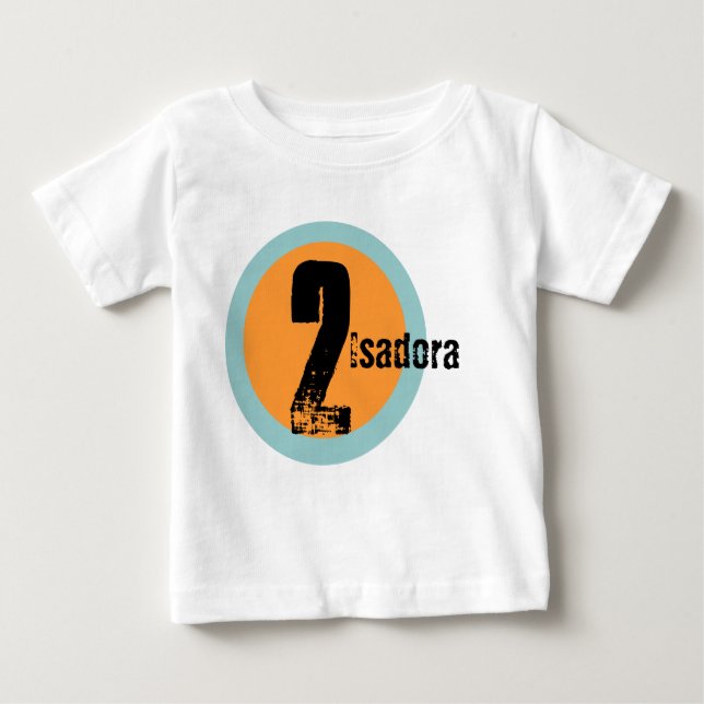 Circle Name and Age 2nd Birthday Tshirt (Vorderseite)