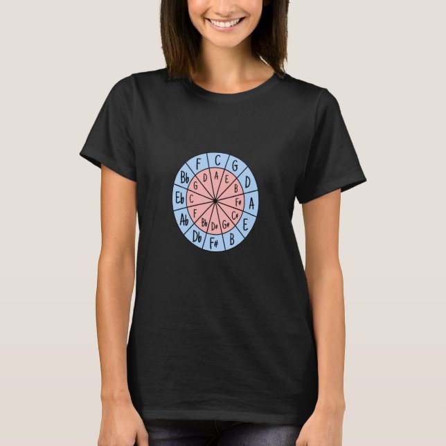 Circle Of Fifths Music Nerd T-Shirt (Vorderseite)