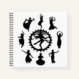 Circle of Indian Dance Notebook (Square) Notizbuch