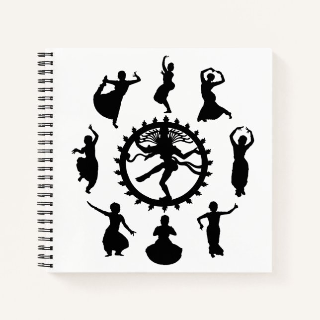 Circle of Indian Dance Notebook (Square) Notizbuch (Vorderseite)