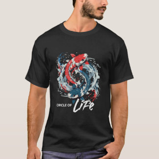 Circle of Life - Double Koi Japanisch T-Shirt