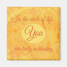 Circle of Life Square Magnet