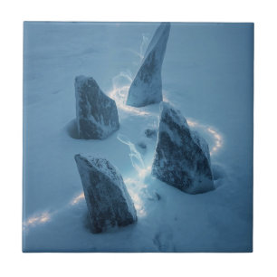 Circle of Light in the Snow Fliese