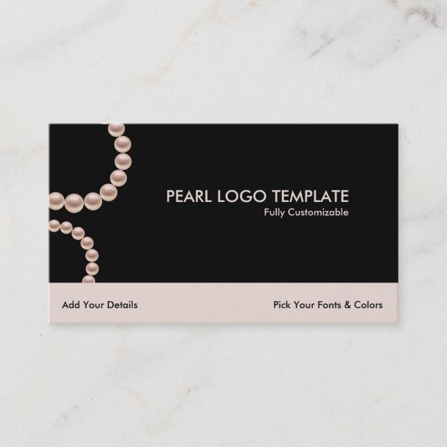 Circle of Pearls Logo - White Cultured Pearls Visitenkarte (Vorderseite)