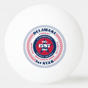 Circle of Red, White and Blue Delaware Tischtennisball