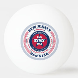 Circle of Red, White and Blue New Jersey Tischtennisball