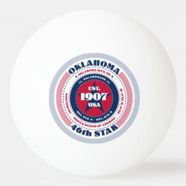 Circle of Red, White and Blue Oklahoma Tischtennisball