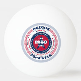 Circle of Red, White and Blue Oregon Tischtennisball