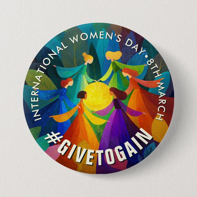 Circle of Women | International Women's Day | IWD Button (Vorderseite)