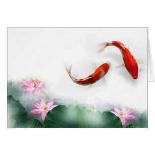 Circle Oriental Zen Feng Shui Koi & Lotus