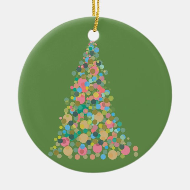Circle Ornament Holiday tree - abstrakte Punktart (Vorne)