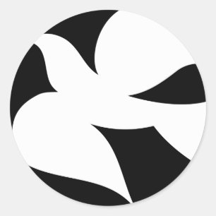 Circle Peace Dove Runder Aufkleber