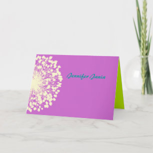 Circle Retro Daisy Bat Mitzvah Danke Karte