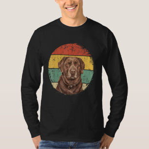 Circle Retro Labrador Eigentümer Golden Black Lab  T-Shirt
