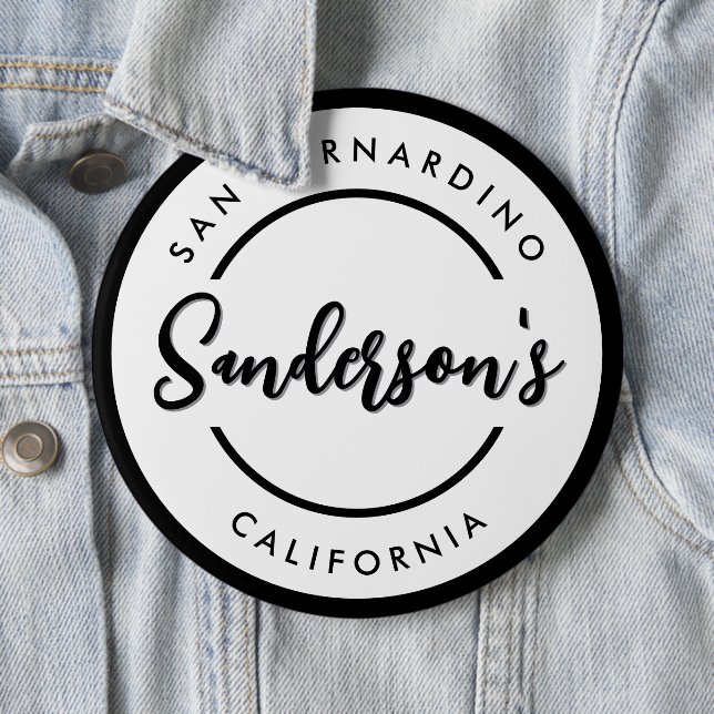 Circle "Schwarz-weiß City Town Place" Button (Beispiel)