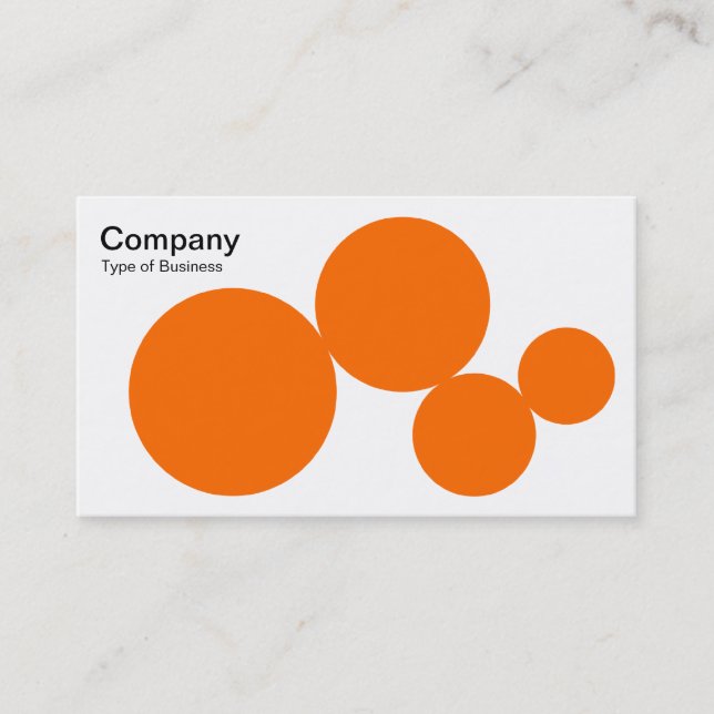 Circle Series - Orange on White Visitenkarte (Vorderseite)