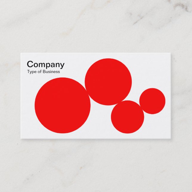 Circle Series - Red on White Visitenkarte (Vorderseite)