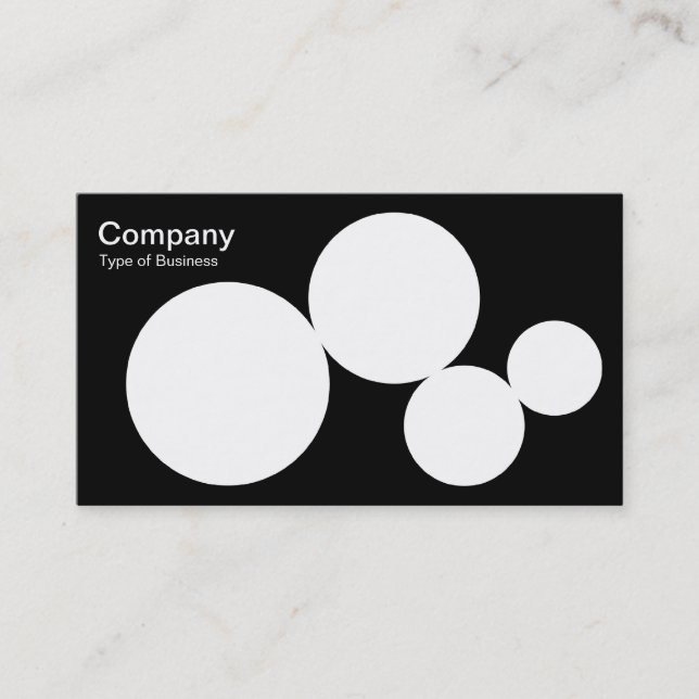 Circle Series - White on Black Visitenkarte (Vorderseite)