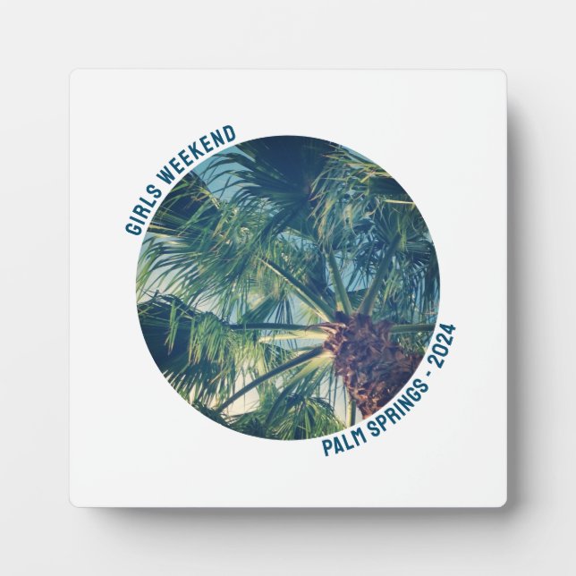 Circle Shape Girls Bachelorette Wochenende Foto Fotoplatte (Vorderseite)