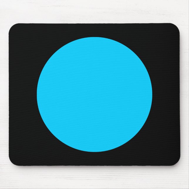 Circle - Sky Blue und Black Mousepad (Vorne)