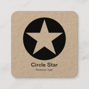 Circle Star - Kraft Quadratische Visitenkarte