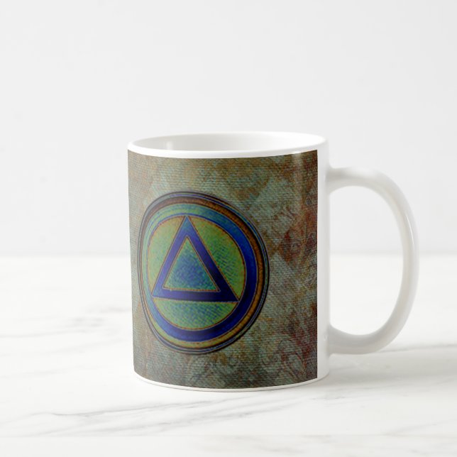 Circle Triangle Recovery Sobriety Coffee Cup Mug Kaffeetasse (Rechts)