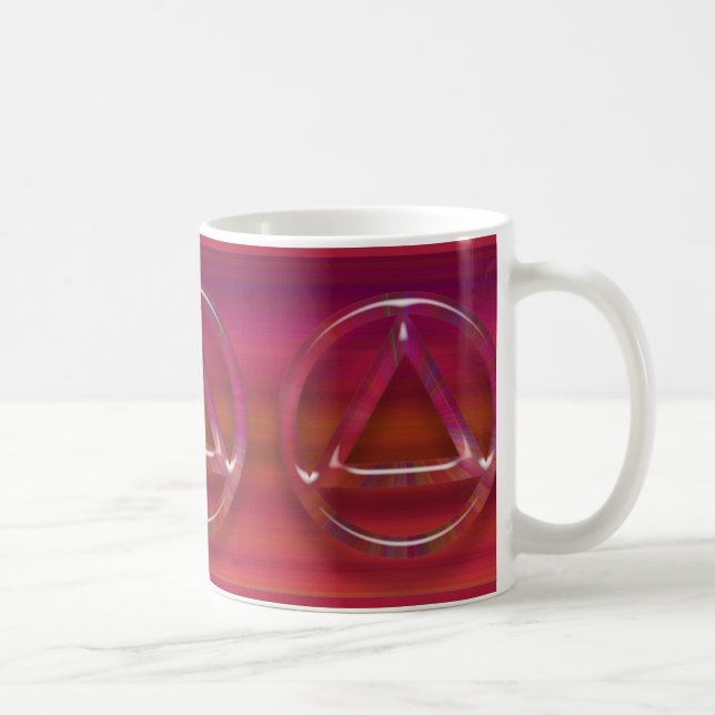 Circle Triangle Recovery Sobriety Coffee Cup Mug Tasse (Rechts)