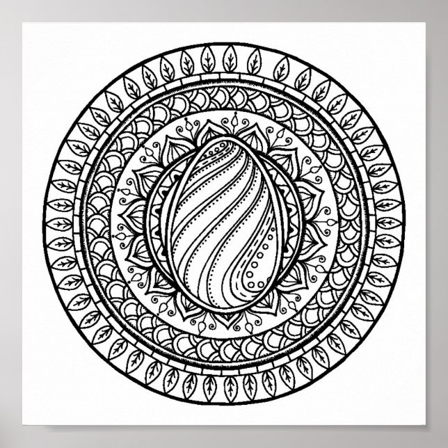 Circle Tribal Doodle 2 Poster (Vorne)