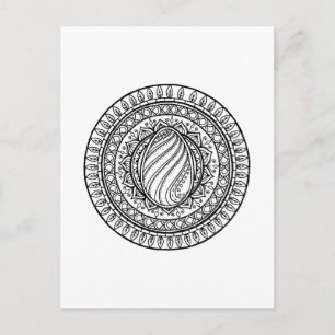 Circle Tribal Doodle Postkarte