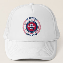 Circle Wyoming Staat Patriotic Trucker Hat Truckerkappe