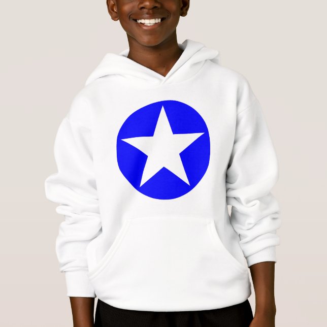 Circled Star - Blau Hoodie (Vorderseite)