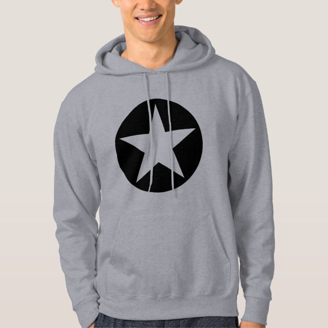 Circled Star - Schwarz Hoodie (Vorderseite)