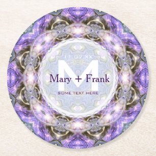 CircleonLight-Untersetzer für Monogramm-Papier Lil Runder Pappuntersetzer