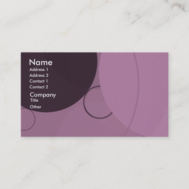 Circles Background Business Card Visitenkarte (Vorderseite)