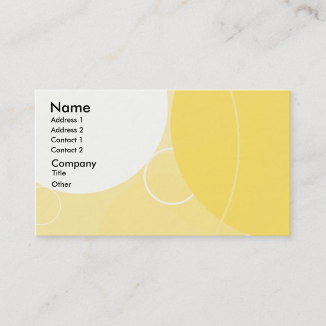 Circles Background Business Card Visitenkarte (Vorderseite)