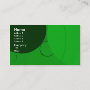 Circles Bright Green Background Business Card Visitenkarte