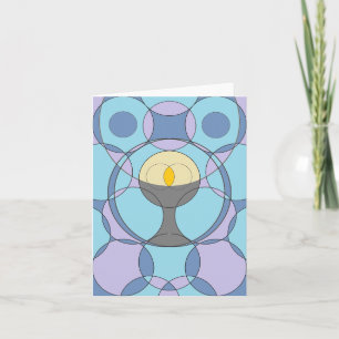 Circles Chalice Card - Lila und blau Karte