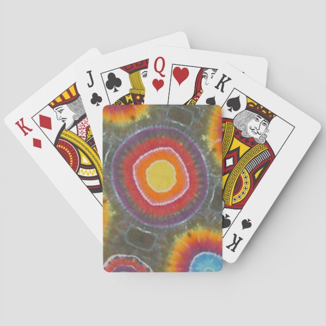 Circles Gefärbte Krawatte Bicycle Playing Cards Spielkarten (Rückseite)
