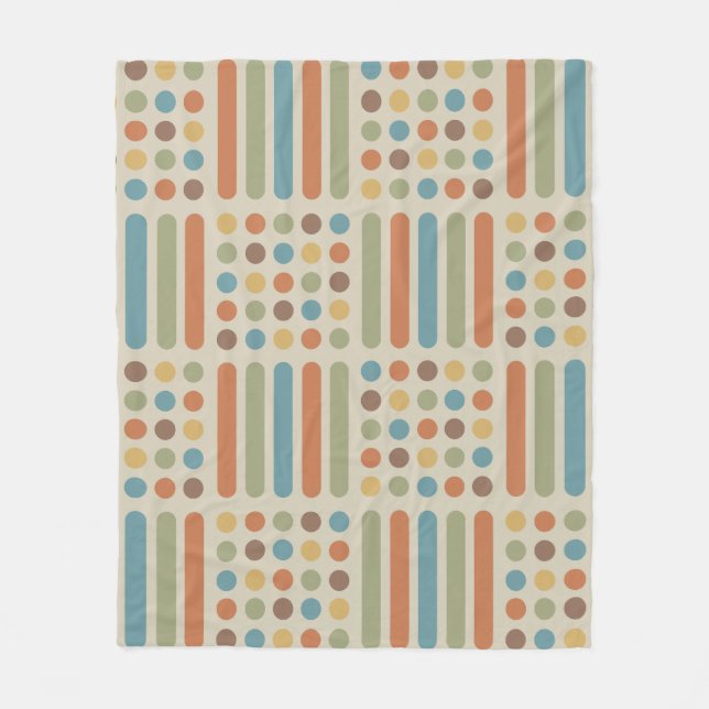 Circles Lines Multicolored 1 Fleecedecke (Vorderseite)
