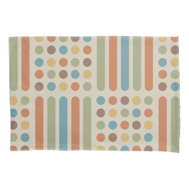 Circles Lines Multicolored 1 Kissenbezug (Vorderseite)