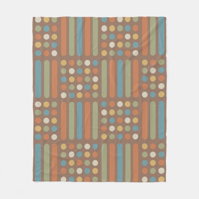 Circles Lines Multicolored 2 Fleecedecke (Vorderseite)