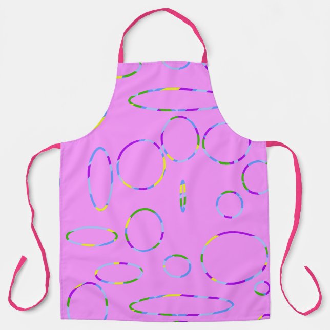 Circles Loops Modern Pink Magenta Schürze (Vorderseite)